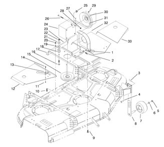 Cover-S Gear Box And Gage Wheels Diagram and Parts List for 30773 790001 - 799999 Toro Lawn Mower