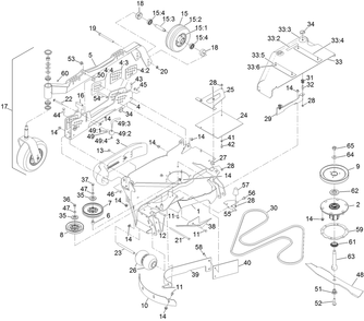 Rh Wing Deck Assembly Diagram and Parts List for 72096 406343181-407109999 Toro Lawn Tractor