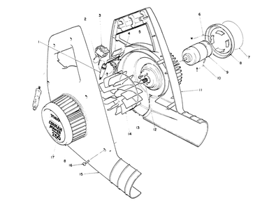 Blower Housing & Motor Assembly Diagram and Parts List for 51740 2000001 - 2999999 Toro Leaf Blower / Vacuum