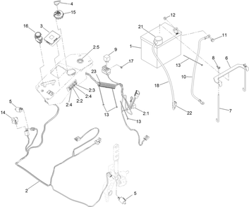 Electrical Assembly Diagram and Parts List for 72968 412413921 - 412799999 Toro Lawn Tractor