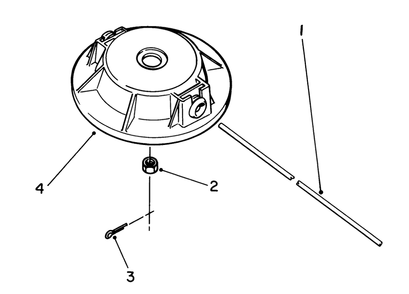 Non-Metallic Fixed Line Cutter Head (Optional) Diagram and Parts List for 51665 1000001 - 1999999 Toro Trimmer