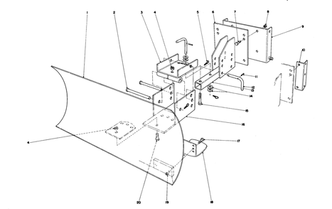 Grader Blade Assembly (Model No. 59099) (Optional) Diagram and Parts List for 38095 5000001 - 5999999 Toro Snow Blower