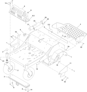 Main Frame Assembly Diagram and Parts List for 39521 409760523-999999999 Toro Aerator