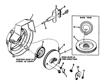 Shroud And Rewind Starter Model No. 590398b Diagram and Parts List for 31501 8000001 - 8999999 Toro Snow Blower