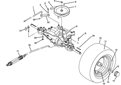 Rear Axle Assembly Diagram and Parts List for 70141 49000001 - 49999999 Toro Lawn Tractor