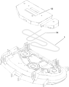 Decal And Belt Assembly Diagram and Parts List for 30299TE (260000001-260999999)(2006) Toro Lawn Mower