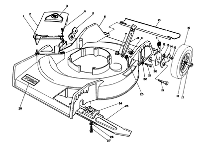 Housing Assembly Diagram and Parts List for 16785 1000001 - 1999999 Toro Lawn Mower