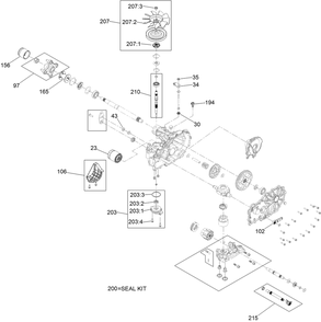 Rh Transaxle Assembly No. 145-8425 Diagram and Parts List for 77294TA 400000000 - 414801564 Toro Lawn Tractor