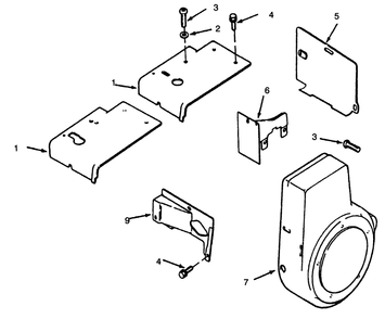 Baffles And Shrouds Diagram and Parts List for 73380 4900001 - 4999999 Toro Lawn Tractor