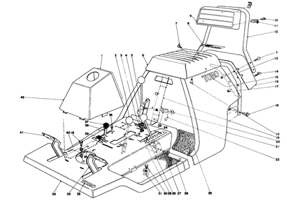 Body And Seat Assembly Diagram and Parts List for 56027 4000001 - 4999999 Toro Lawn Tractor