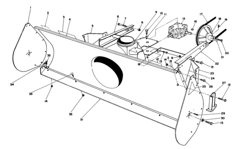 44" Snow Thrower Model No. 30761 (Optional) Diagram and Parts List for 30754 7000001 - 7999999 Toro Lawn Tractor