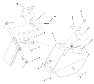 Discharge Chute Assembly Diagram and Parts List for 20445 7900001 - 7999999 Toro Lawn Mower