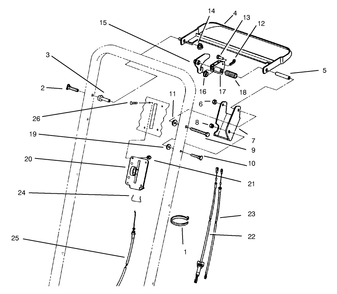 Traction Control Assembly Diagram and Parts List for 22045B 6900001 - 6999999 Toro Lawn Mower