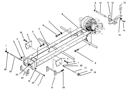 Frame & Hitches Diagram and Parts List for 73401 4900001 - 4999999 Toro Lawn Tractor