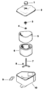 Air Intake/Filtration-Engine Kohler Model No. Cv14 T-1412 Diagram and Parts List for 30175 20000001 - 29999999 Toro Lawn Tractor Accessories