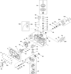 Right Hand Hydro Transaxle Assembly No. 119-3341 Diagram and Parts List for 74750 316000001 - 316999999 Toro Lawn Tractor