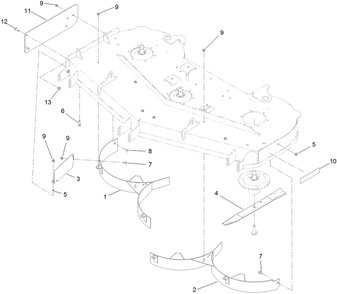 Part Location Diagram of 133-4408-03 Toro Baffle-Rh