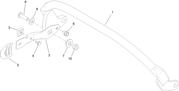 Reference Bar Assembly Diagram and Parts List for 44410 406814864-407699999 Toro Lawn Mower