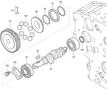 Fuel Camshaft Assembly Diagram and Parts List for 22337CP 410400000 - 999999999 Toro Lawn Tractor Accessories