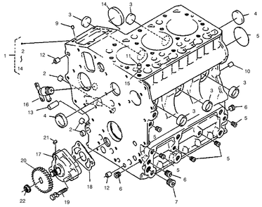Crankcase Assembly Diagram and Parts List for 22303 990001 - 999999 Toro Lawn Tractor Accessories