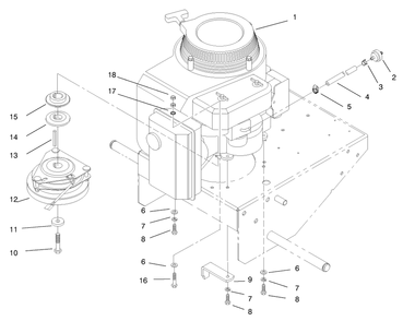 Engine Asm Diagram and Parts List for 30167 790001 - 799999 Toro Lawn Tractor Accessories