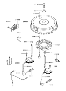 Electric Equipment Assembly Diagram and Parts List for 74558 (290000001-290000209)(2009) Toro Lawn Mower