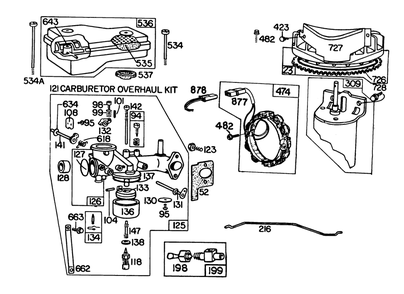 Briggs & Stratton Model 252707-0223-01, Engine Briggs & Stratton Model 252707-0177-01 Diagram and Parts List for 57385 1000001 - 1999999 Toro Lawn Tractor