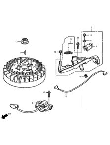 Flywheel And Ignition Coil Assembly Diagram and Parts List for 02610 410200000-999999999 Toro Lawn Mower