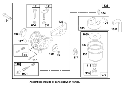 Engine Gts 150 Diagram and Parts List for 22142 7900001 - 7999999 Toro Lawn Mower