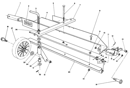 Dethatcher Kit Model No. 59126 (Optional) Diagram and Parts List for 20676 5000001 - 5999999 Toro Lawn Mower