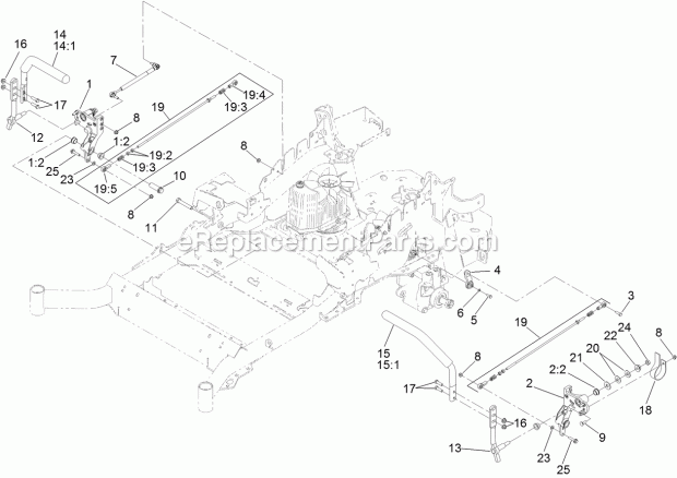 Motion Control Assembly Diagram and Parts List for 74979 313000001-313999999 Toro Lawn Mower