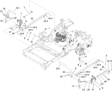 Motion Control Assembly Diagram and Parts List for 74951 (311000001-311000402)(2011) Toro Lawn Mower