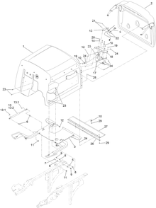 Hopper Assembly 1 Diagram and Parts List for 74311TE (316000001-316999999)(2016) Toro Lawn Tractor