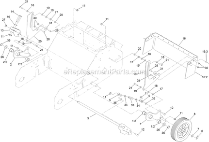 Height Adjustment Assembly Diagram and Parts List for 33515 400000000-410019999 Toro Lawn Tractor Accessories