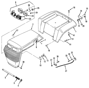 Body Assembly Diagram and Parts List for 32-12B5A2 1000001 - 1999999 Toro Lawn Tractor