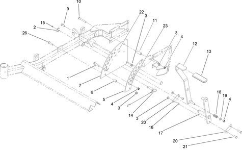 Height-Of-Cut Assembly Diagram and Parts List for 74415 (250000001-250005000)(2005) Toro Lawn Mower