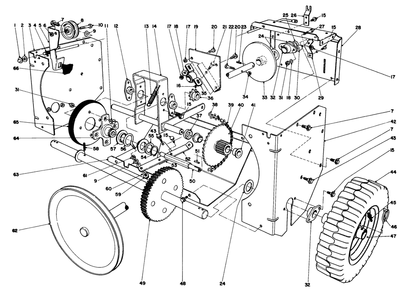 Traction Assembly Diagram and Parts List for 38045 4000001 - 4999999 Toro Snow Blower