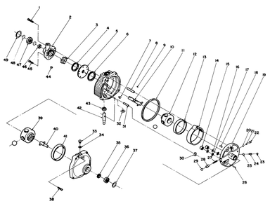 Hydrostatic Transmission Assembly Diagram and Parts List for 30718 3900001 - 3999999 Toro Lawn Tractor