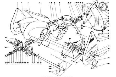 Auger Assembly Diagram and Parts List for 38160 9000001 - 9999999 Toro Snow Blower