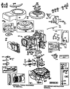 Briggs & Stratton Model No. 281706-0180-01 (Continued) Diagram and Parts List for 30103 8000001 - 8999999 Toro Lawn Tractor Accessories