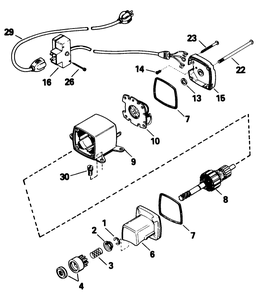 Electric Starter Motor Kit No. 23-3790 Diagram and Parts List for 38054 2000001 - 2999999 Toro Snow Blower