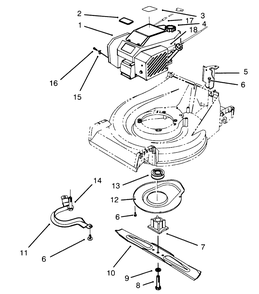 Engine Assembly Diagram and Parts List for 26635BC 5900001 - 5999999 Toro Lawn Mower