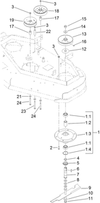 Part Location Diagram of 126-9187 Toro Pulley-Idler, Flat