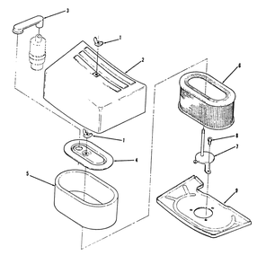 Air Cleaner-616-Z, 620-Z Diagram and Parts List for Y1-16OE03 1000001 - 1999999 Toro Lawn Tractor