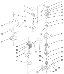 Part Location Diagram of 181520 Toro Kit - Engine Gasket