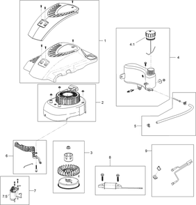 Shroud, Flywheel And Fuel Tank Assembly Diagram and Parts List for 20838 401700000 - 409999999 Toro Lawn Mower