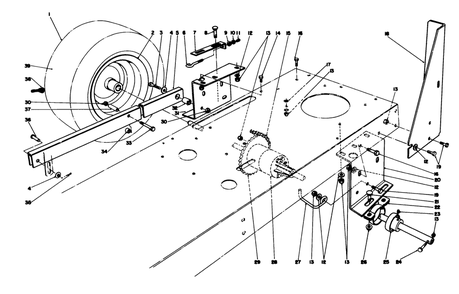 Rear Axle Assembly Diagram and Parts List for 56175 8000001 - 8999999 Toro Lawn Tractor