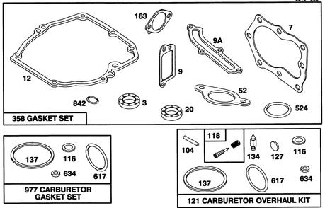 Engine Briggs & Stratton Model 122702-3171-01 Diagram and Parts List for 20434 4900001 - 4999999 Toro Lawn Mower