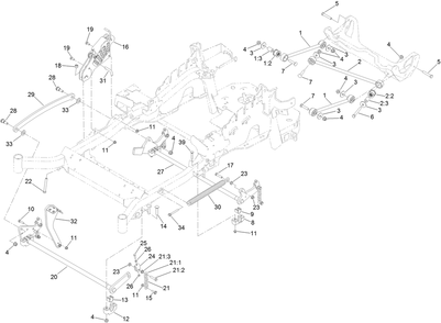 Deck Lift Assembly Diagram and Parts List for 75951 400000000-402099999 Toro Lawn Mower