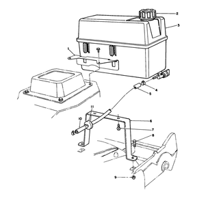 Gas Tank Assembly Diagram and Parts List for 22622 0000001 - 0999999 Toro Lawn Mower